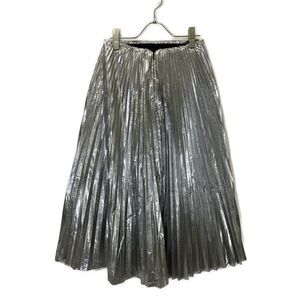 Balenciaga 601169 19 Years Silver Pleated Long Skirt 34